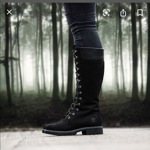 Black Knee High Timberlands - NWOT